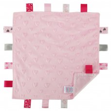 BC16-P: Pink Heart Comforters with Taggies